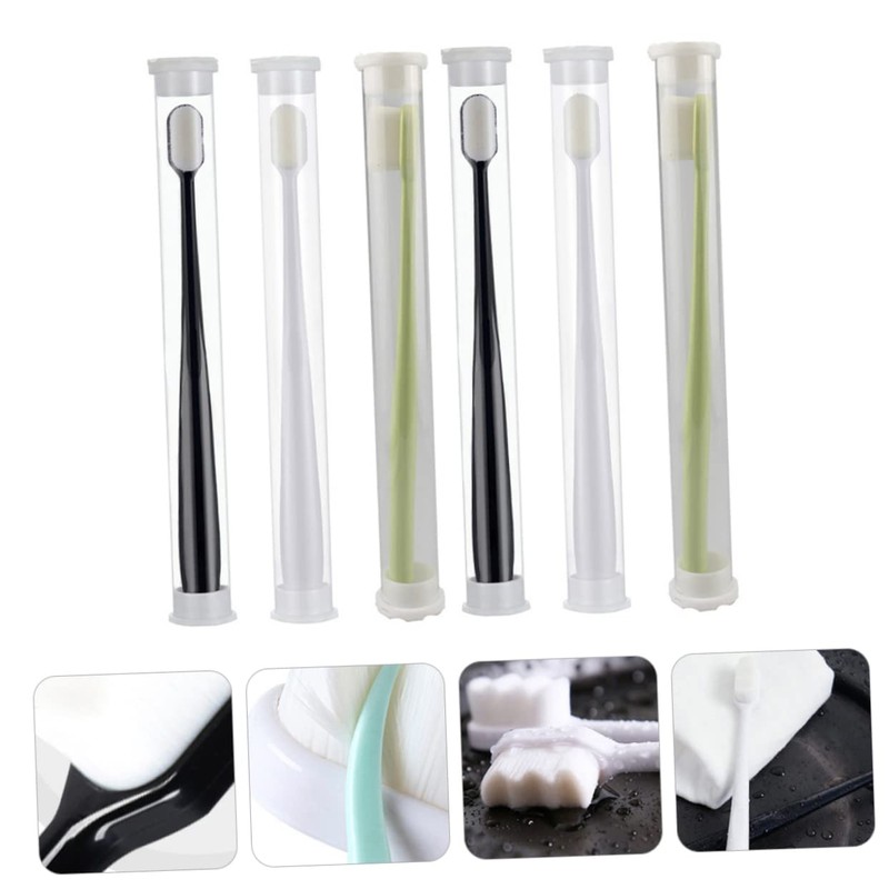 Baluue 6pcs Micro Nano Toothbrushes for Postpartum Oral Care Extra