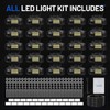 icicar 25 Pods 6500k White Rock Lights, IP68 Waterproof 36