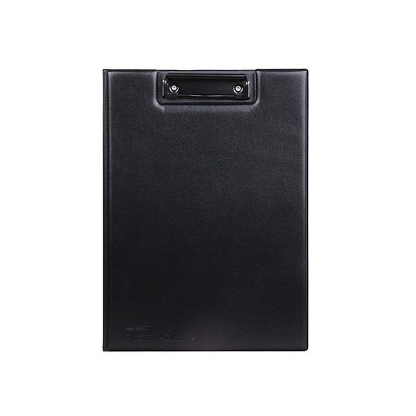 Black Leather Folder, Portfolio with Clipboard Classic A4 Folder fit