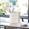 Wicker Waste Basket with Built-in Handles, Multifunctional Mini Basket for