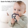 3 Pack Ring Teether, Silicone Teething Ring Toys for Babies