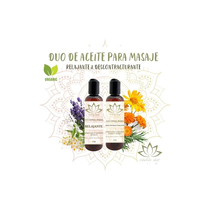 Aceite Natural Org?nico para Masaje Relajante y Descontracturante Muscular Deportivo
