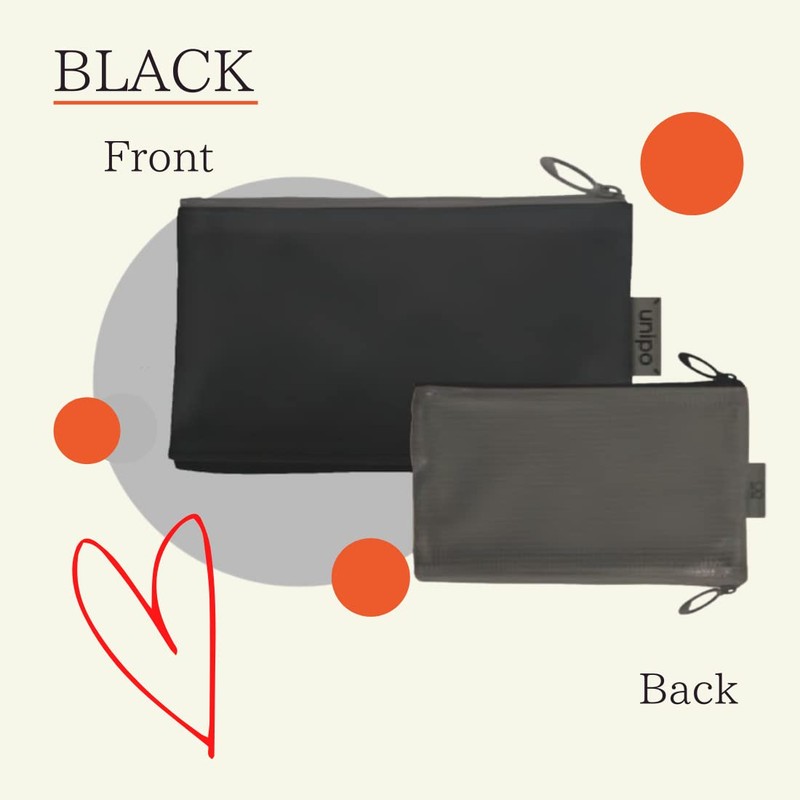 Sunstar Stationery Unipo Pen Case & Pouch, Black S1425064