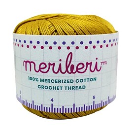 Mercerized Cotton Crochet Thread 8 191yrds (Yellow Mustard)