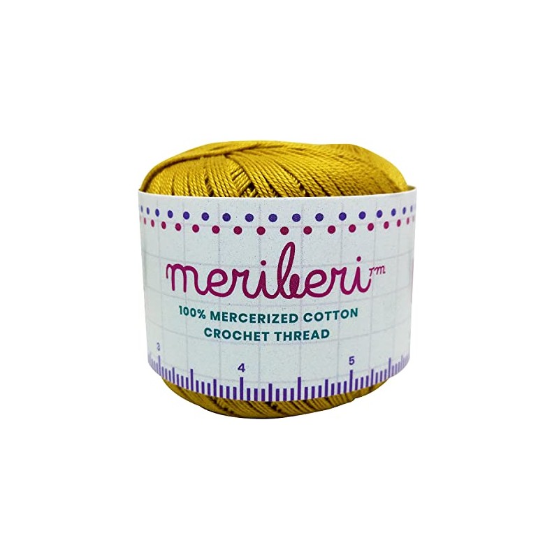 Mercerized Cotton Crochet Thread 8 191yrds (Yellow Mustard)