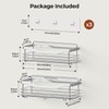 Orimade Shower Caddy Basket Shelf with 5 Hooks Adhesive Organizer