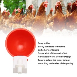 10Pcs Automatic Poultry Water Cups, Automatic Filling Chicken Water Feeder Kit, G1/8 Poultry Drinking Bowl, Poultry Waterer Kit for Chicks, Duck, Goose, Turkey and Bunny