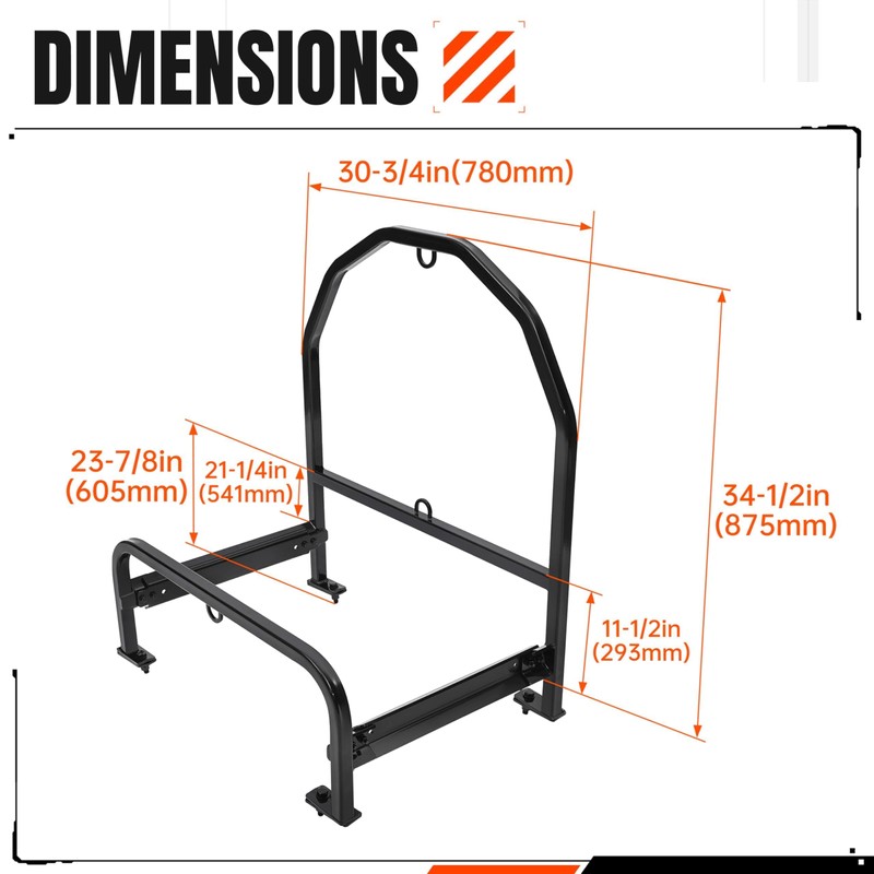 KUAFU Semi Truck Spare Tire Carrier Compatible with Volvo, Kenworth,