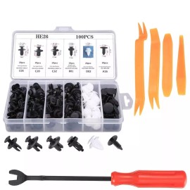 Unbranded For Nissan 100x Fastener Box Set Bumper Fender Liner Push Type Retainer Clips
