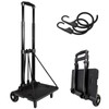 Backpack Cart with Elastic Ropes, Aluminium Alloy Folding Trolley for