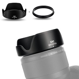 JJC Reversible Lens Hood + Adapter Kit for Nikon Nikkor Z MC 50mm F2.8 Macro Lens Compatible with Nikon Z fc Z5 Z6 Z7 Z6II Z7II Z50 Camera Ф46mm Protective Filter and Lens Cap Installable