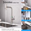 Kitchen Faucet with Pull Down Sprayer, Brushed Nickel Waterfall Single