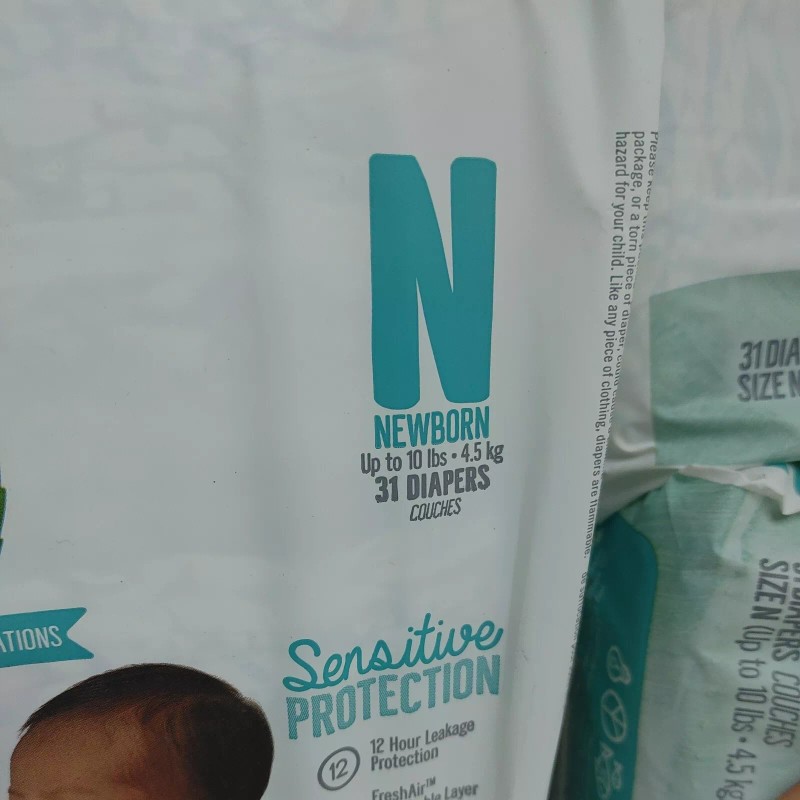 Seventh generation newborn diapers Sensitive protection 124 count 4 packs