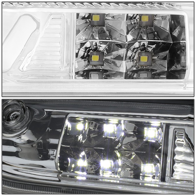 DNA Motoring 3BL-GMC07-3D-LED-CH 3D LED Bar Chrome Clear Third Brake