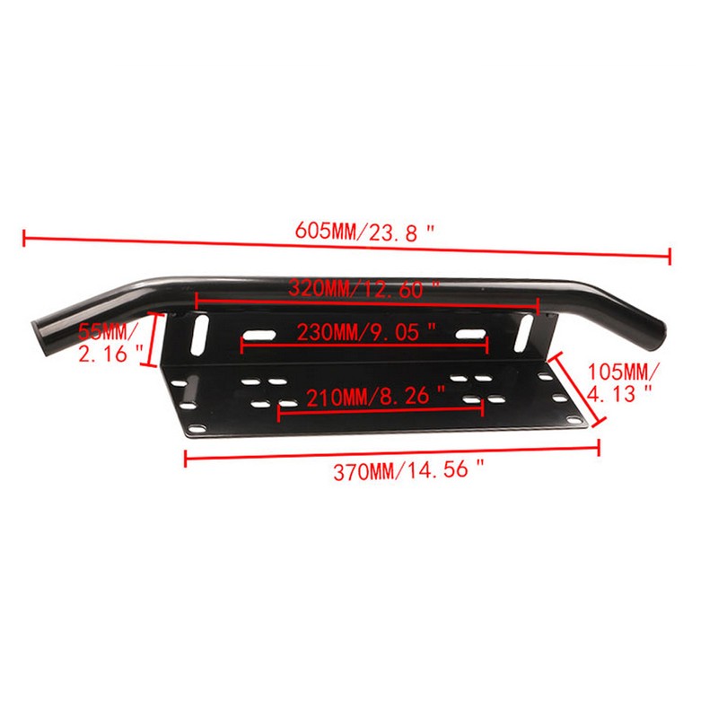 Aluminum Front License Plate Frame Holder LED Light Bar Mounting