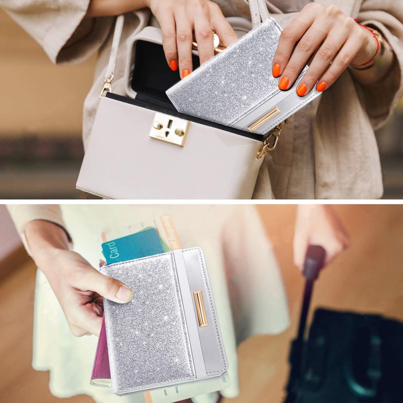 Passport Holder Cover Women's Travel Wallet RFID Blocking Cute Slim