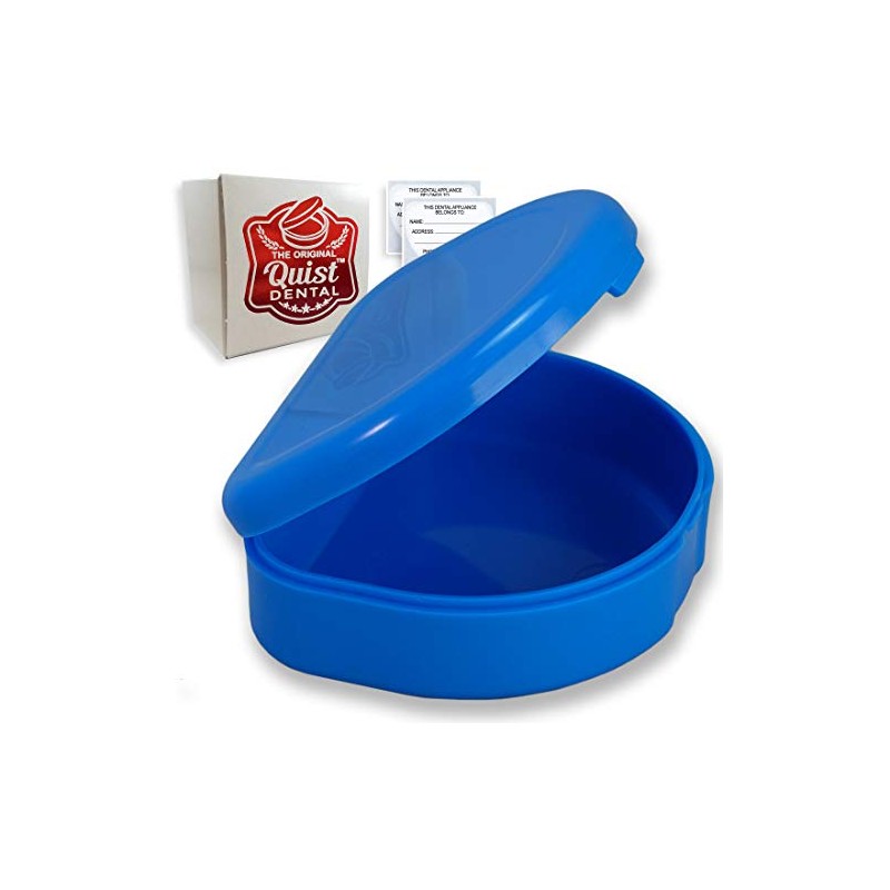 QUIST (TM) Solid Orthodontic Retainer Case (Blue)