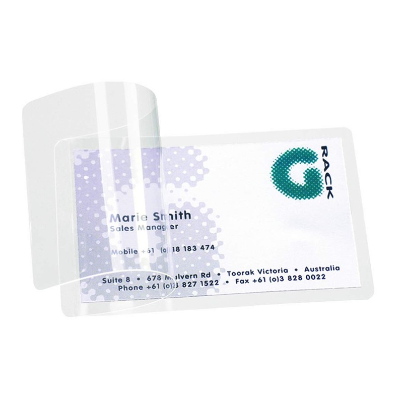 Pelltech Self Laminating Cards 66x100mm Pack of 200,Clear,DUO5250