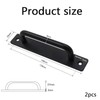 WADY 2PCS Heavy Duty Sliding Barn Door Handles, Black Aluminium