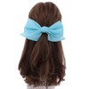 Chiffon 7 inch Hair Bow-Aqua