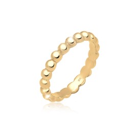 Elli Women's Stacking Ring 925 Sterling Silver Gold, Facet cut, None