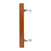 Brixwell Patio Door Handle with Brackets, Chrome Finish with Wood