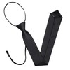 YOHOWA Black Zipper Ties for Men Solid Pre-Tied Tie with