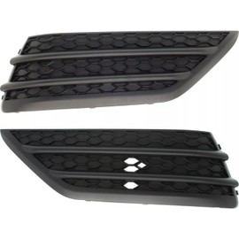 DAT AUTO PARTS Front Left Driver & Right Passenger Set Of 2 Bumper Cover Grille Molding Insert Pair Replacement For 2016 2017 2018 Honda Pilot Black Textured Plastic HO1038130 HO1039130 71107TG7A00