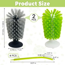 PINVNBY 6 Pack Turtle Brush Turtle Scratches Back Brush with Suction Cup Turtle Shell Cleaning Brush Turtle Tank Accessories for Remove Turtle Shell Scutes Mud Dirt