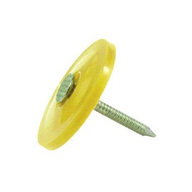 1" x 12-Gauge Ring 304 Stainless Steel Plastic Cap Nails 100ct MiniPak