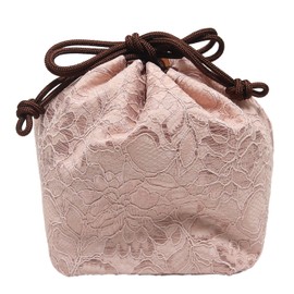 Hasegawa Lace, Drawstring Cloth, Square Bottom, Kimono, Yukata, Made in Japan, Pink