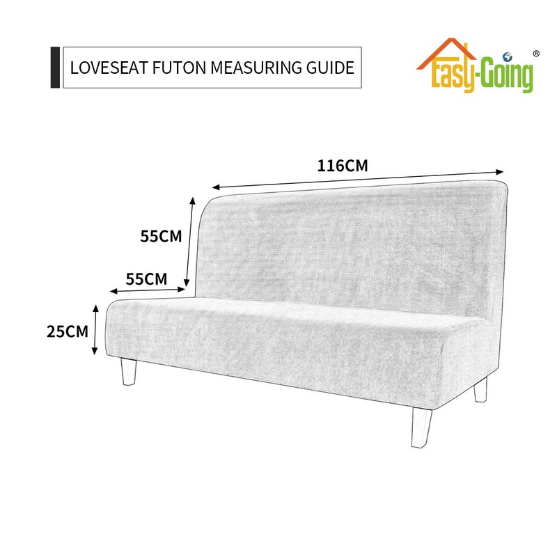 Easy-Going - Funda elástica para futón sin Brazos, Protector de