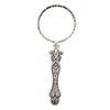 Handheld Magnifying Glass, Vintage Pattern Alloy Silver 3X Optical Lens