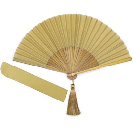 Nishikawa Shoroku Shoten Folding Fan, Summer Fan, With Bag Included, 2 Colors, Women's, Gift, Fashion Fan, by COLOR Crafts, beige