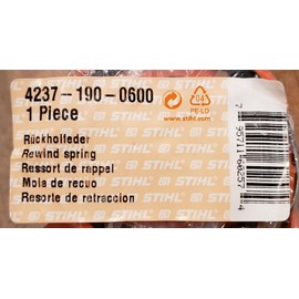 NEW Genuine Starter Rewind Spring BG86 BG56 HS46 HS56 4237-190-0600 OEM, Replacement for STIHL OEM