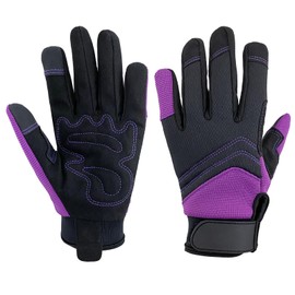 Gardening Gloves for Men and Women, Working Gloves, for Safety Work and Gardening, Gardening Gifts, with Touchscreen Support (Purple, S)
