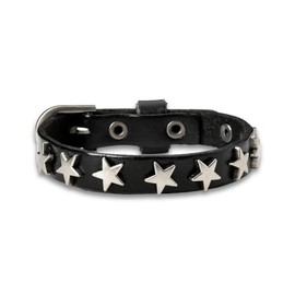 Punk Star Leather Bracelet for Women Men Y2K Black Star Bracelet Adjustable Belt Leather Wristband Star Shaped Bracelet for Teen Girl Boy Rocker Motorcyclist 2000s Emo Punk Accessories