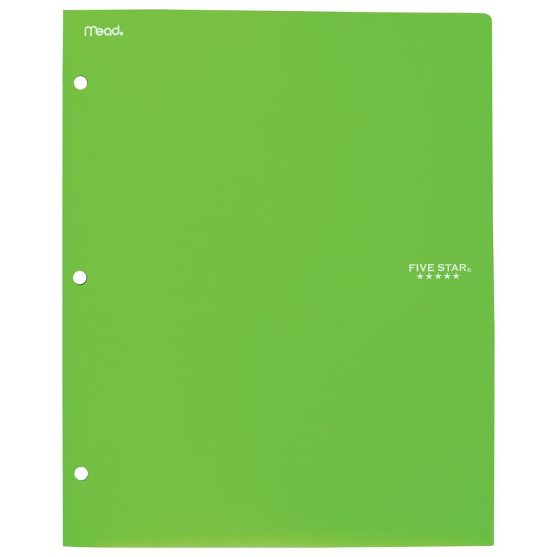 Five Star 2 Pocket Folder, Stay-Put Folder, Plastic, Folders with