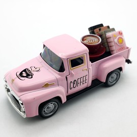 Huipalon Coffee Bar Coffee Table Decor Small 5-Inch Metal CafeTruck with Book Accessories for Cafe Home Bar Restaurant Farmhouse Tiered Tray Table Decorations