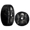 Foruidea Skeleton with Rock Spare Tire Cover with Backup Camera