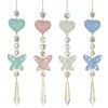 4 Pcs Crystal Suncatcher with Hearts, Rainbow Makers, Hanging Crystal