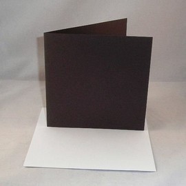 10 x 6"x6" Black Card Blanks with White Envelopes