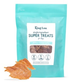 King Lou Pets - Chicken Breast Jerky for Dogs - USA-Made Dehydrated Chicken Dog Treats - 1 lb Fresh Chicken Breast Prior to Dehydration