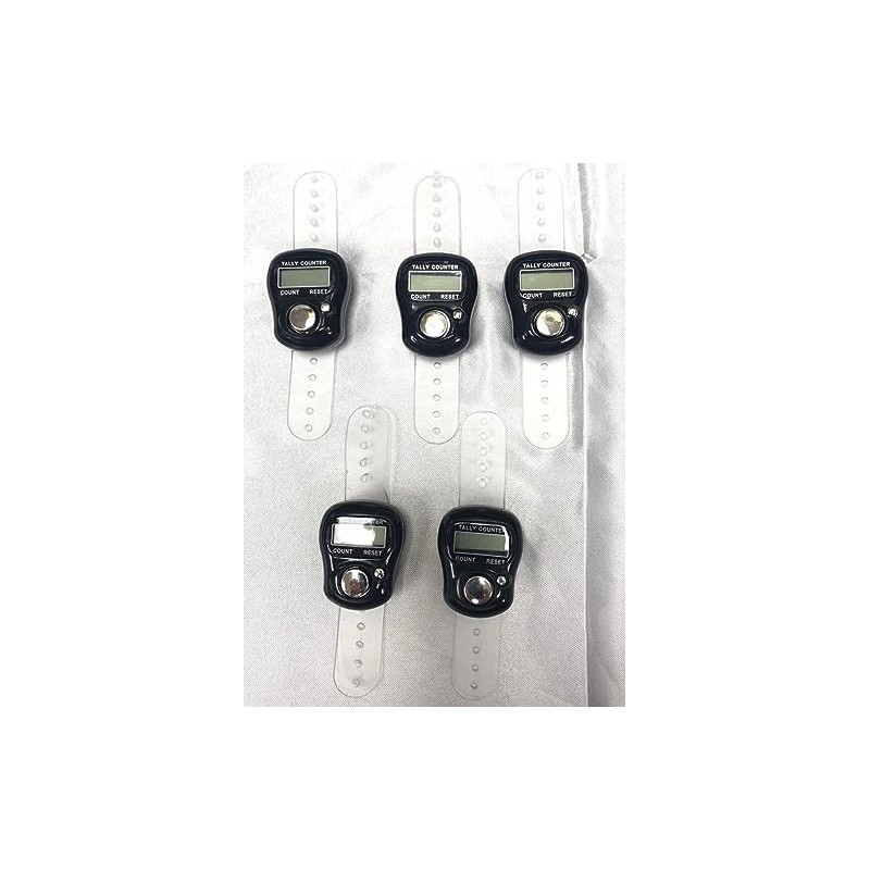 Needs & Wants® Black Digital Finger Ring Tasbeeh Tasbih Tally