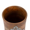 8.25-Inch Tall Wood and Metal Inlay Heritage Collection Utensil Holder