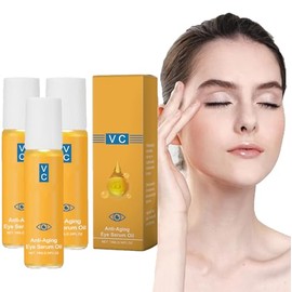 Aceite de Suero para Ojos con VC, Antienvejecimiento, Reafirmante e Iluminador, Reduce Arrugas, Líneas Finas e Hinchazón, Hidratante (3 PCS)          