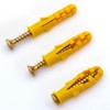 100 Pcs Screws and Wall Plugs Set,Masonry Brick Concrete Fixings