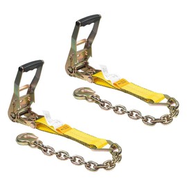 Mytee Products 2 Pack 2â€ Replacement Ratchet with Chain Anchor for 2" Ratchet Tie-Down Strap â€“ 3,333 lbs Working Load Limit, Steel Alloy Zinc Coated