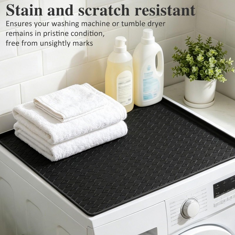OctBird 2Pcs Washer and Dryer Topper Protector Mat, 25"x25" Washing