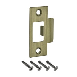 sourcing map Door Strike Plate, 70mm x 40.3mm Stainless Steel Latch Deadbolt Replacement Lock Strike Plate for Door Frame Door Jamb Reinforcement, Bronze